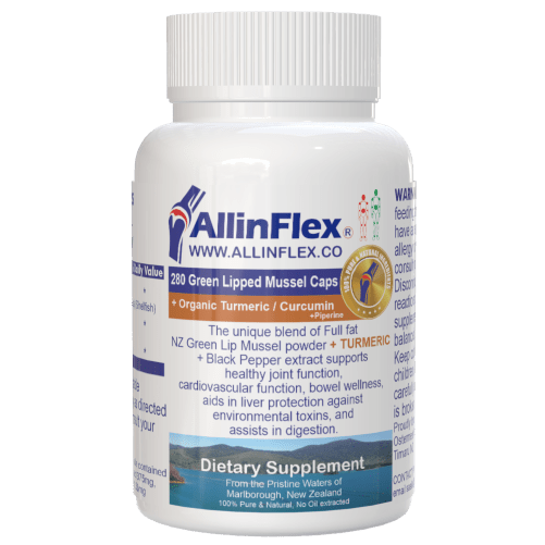 NZ Green lipped mussel and Turmeric capsules